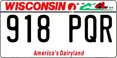 WI license plate 918PQR