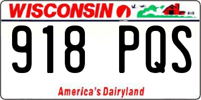 WI license plate 918PQS
