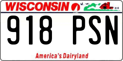 WI license plate 918PSN