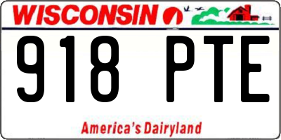 WI license plate 918PTE