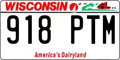 WI license plate 918PTM