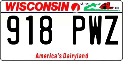 WI license plate 918PWZ