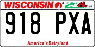 WI license plate 918PXA
