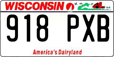 WI license plate 918PXB