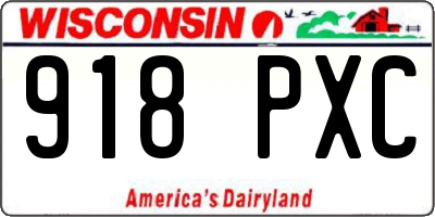 WI license plate 918PXC
