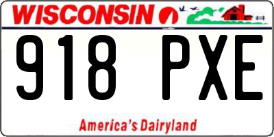WI license plate 918PXE