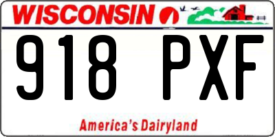 WI license plate 918PXF