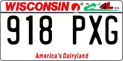 WI license plate 918PXG