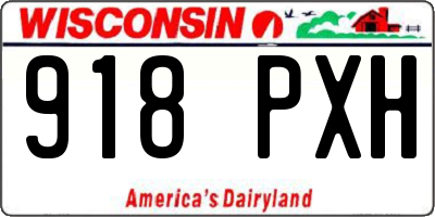 WI license plate 918PXH