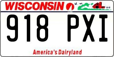 WI license plate 918PXI