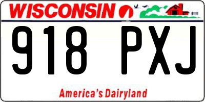 WI license plate 918PXJ