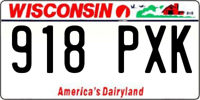 WI license plate 918PXK