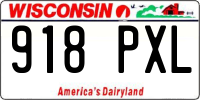 WI license plate 918PXL