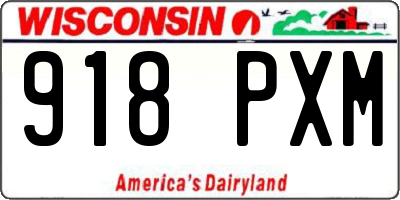 WI license plate 918PXM