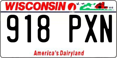 WI license plate 918PXN