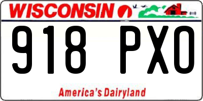 WI license plate 918PXO