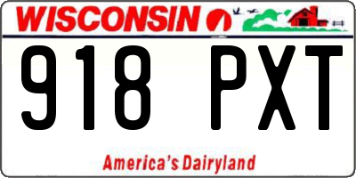WI license plate 918PXT