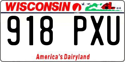 WI license plate 918PXU