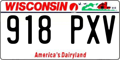 WI license plate 918PXV