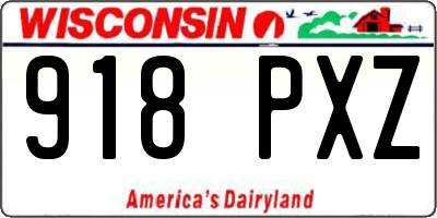 WI license plate 918PXZ