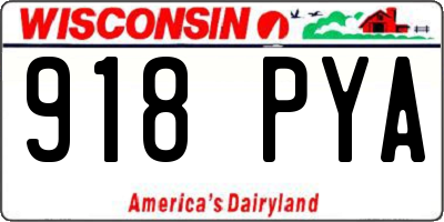 WI license plate 918PYA