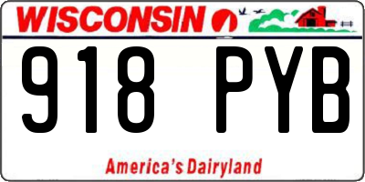 WI license plate 918PYB