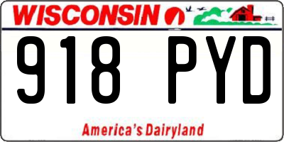 WI license plate 918PYD