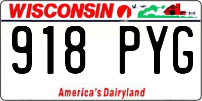 WI license plate 918PYG