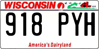 WI license plate 918PYH