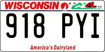 WI license plate 918PYI