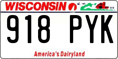 WI license plate 918PYK