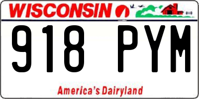 WI license plate 918PYM