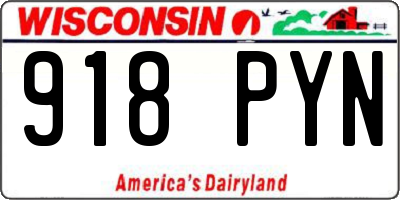 WI license plate 918PYN