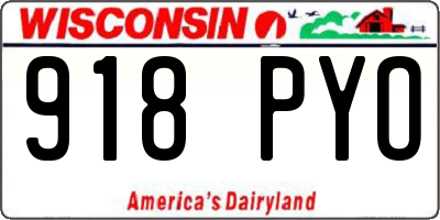 WI license plate 918PYO