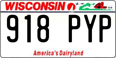 WI license plate 918PYP