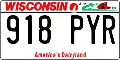 WI license plate 918PYR