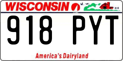 WI license plate 918PYT