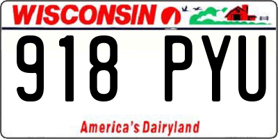 WI license plate 918PYU