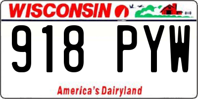 WI license plate 918PYW