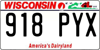 WI license plate 918PYX