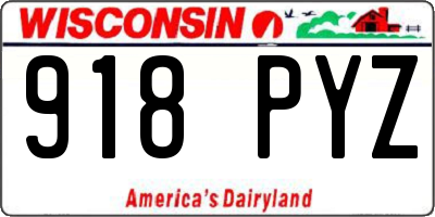 WI license plate 918PYZ