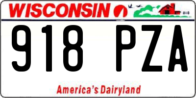 WI license plate 918PZA