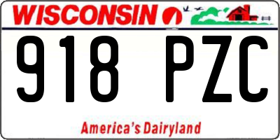 WI license plate 918PZC