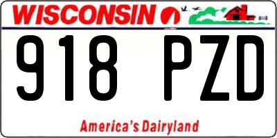 WI license plate 918PZD