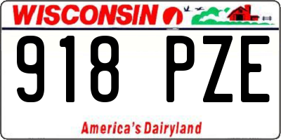WI license plate 918PZE