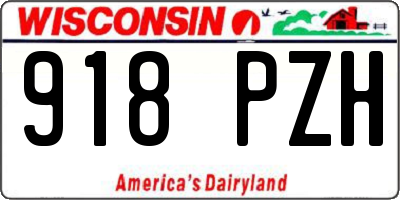 WI license plate 918PZH