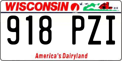 WI license plate 918PZI