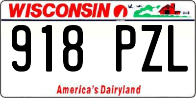 WI license plate 918PZL