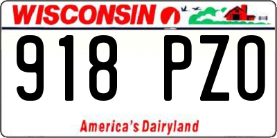 WI license plate 918PZO