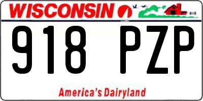 WI license plate 918PZP